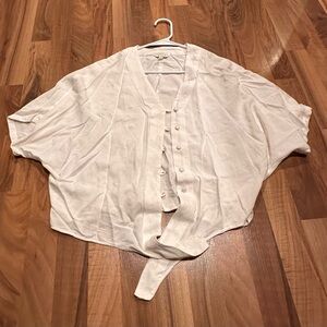 Button up short sleeve boho top